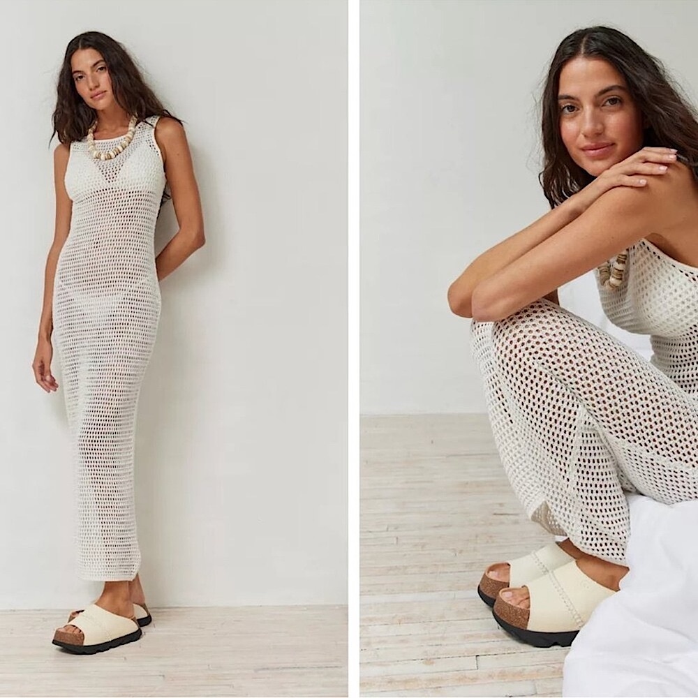 Crochet Cover Up Maxi Dress